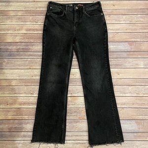 Pilcro High Rise Straight Jeans Raw Hem